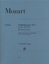Cover of Mozart's Violin Concerto No. 1 in B-flat Major, K. 207, for violin and piano, Henle Edition