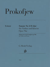 Prokofiev, Sergei - Violin Sonata No. 2 in D Major, Op. 94a - Violin and Piano - edited by Viktoria Zora and Augustin Hadelich - G. Henle Verlag URTEXT