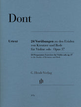 Dont, Jakob - 24 Preparatory Exercises for Violin solo - Edited by - Rahmer - G. Henle Verlag