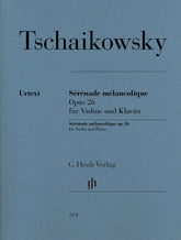 Cover of Tchaikovsky's Serenade Melancolique, Op. 26, for violin and piano, Henle Edition