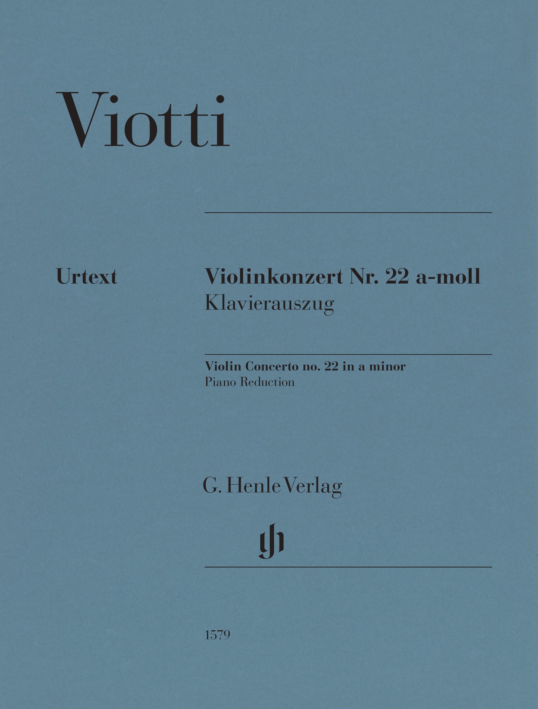 Viotti, G.B. - Violin Concerto No. 22 in A Minor - Violin and Piano - edited by Maren Minuth - G. Henle Verlag URTEXT