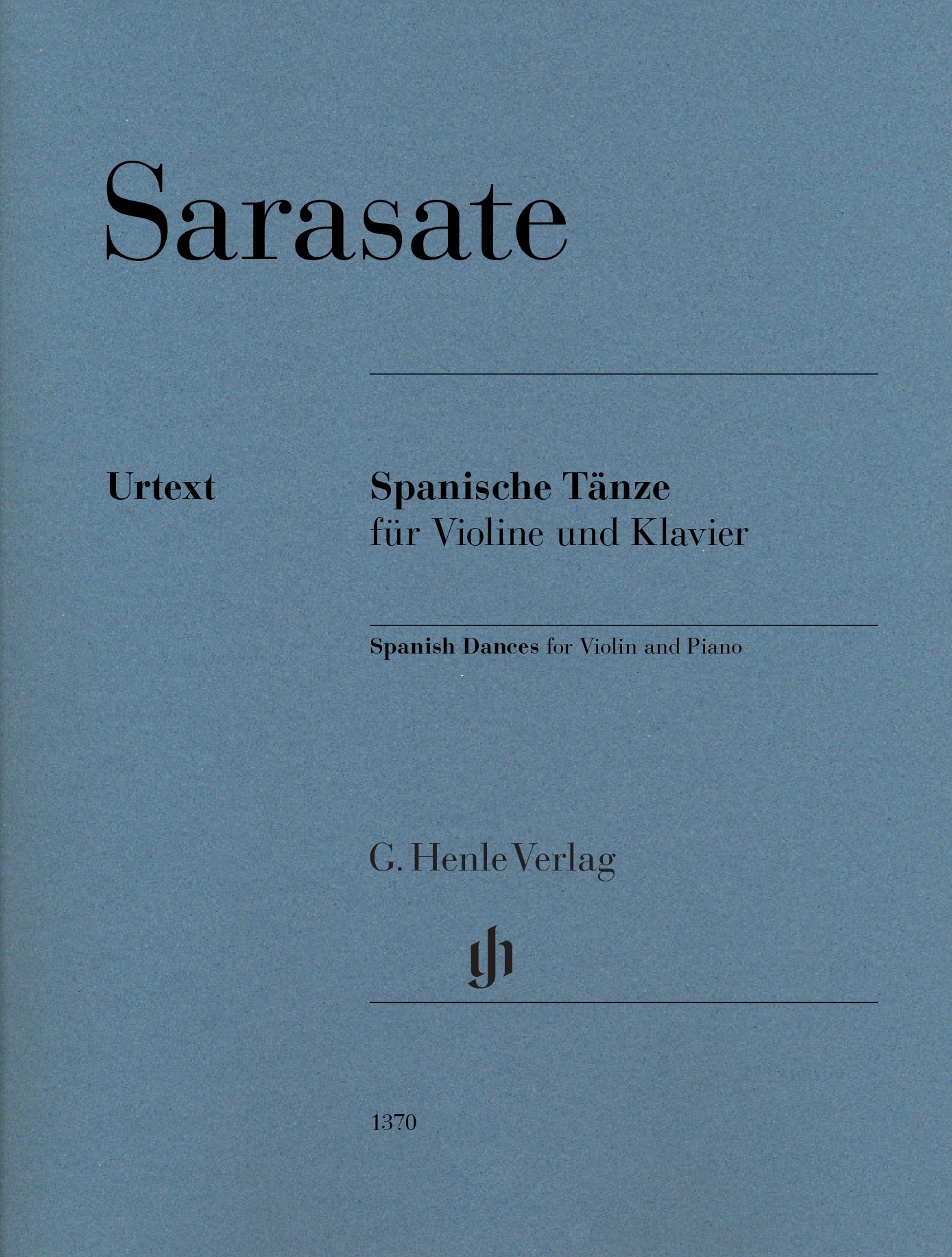 Cover of Sarasate's Spanish Dances, Op. 21-23+26, for violin and piano, Henle Edition