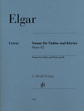 Cover of Elgar's Violin Sonata, Op. 82, for violin and piano, Henle Edition