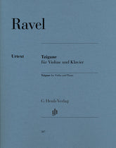Cover of Ravel's Tzigane, Gypsy Airs, for violin and piano, Henle Edition