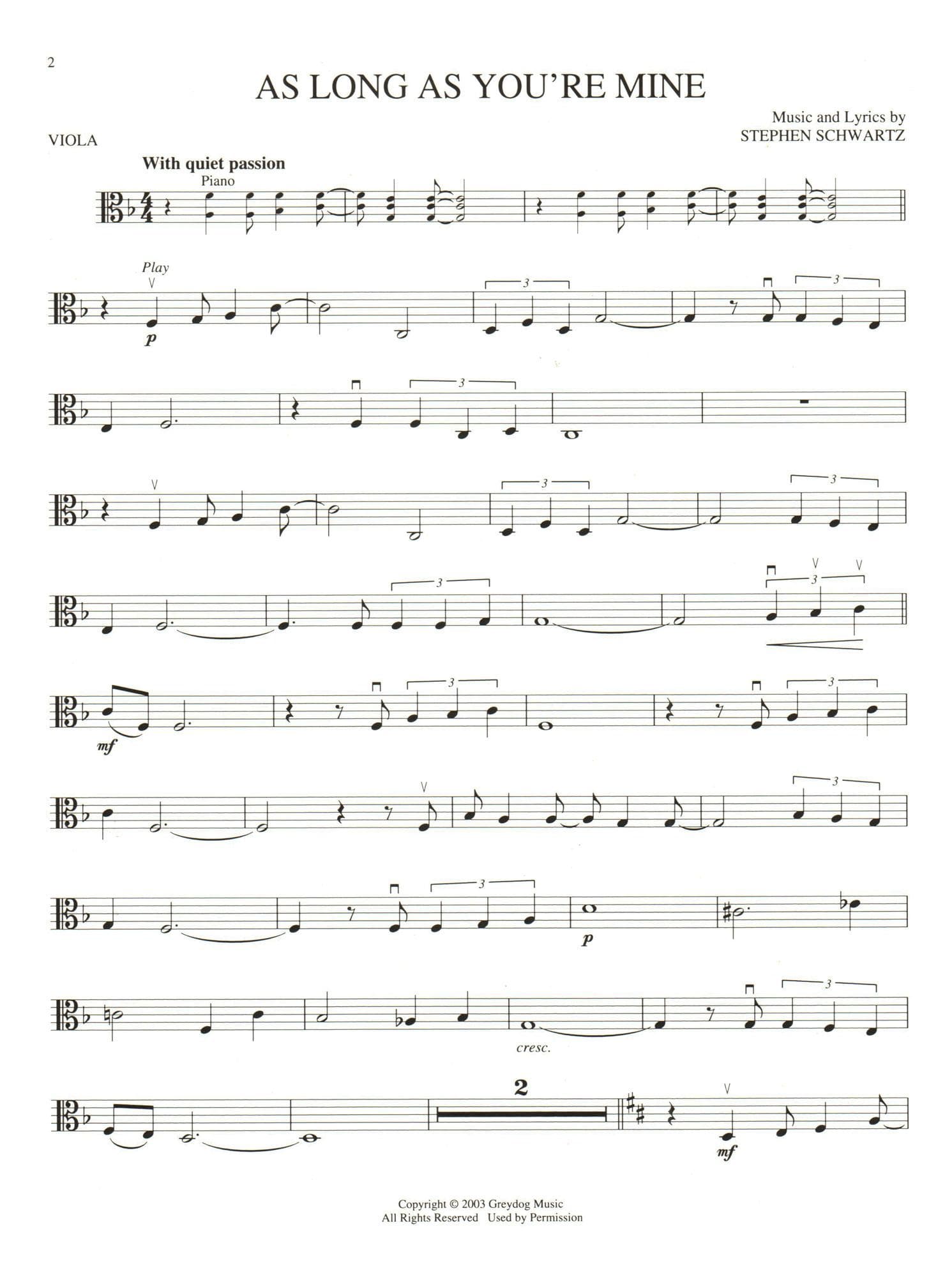 Wicked - 13 Songs from the Musical - for Viola with Audio Accompaniment - Hal Leonard Instrumental Play-Along