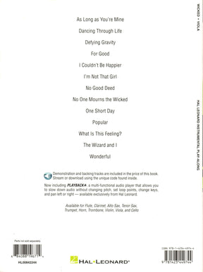 Wicked - 13 Songs from the Musical - for Viola with Audio Accompaniment - Hal Leonard Instrumental Play-Along