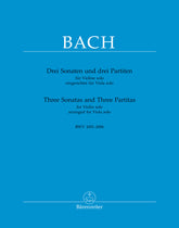 J.S. Bach - Three Sonatas and Partitas, BWV 1001-1006, arr. for Viola - edited by Chung Park - Bärenreiter-Verlag