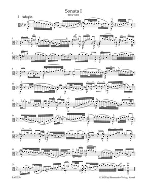 J.S. Bach - Three Sonatas and Partitas, BWV 1001-1006, arr. for Viola - edited by Chung Park - Bärenreiter-Verlag