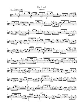 J.S. Bach - Three Sonatas and Partitas, BWV 1001-1006, arr. for Viola - edited by Chung Park - Bärenreiter-Verlag