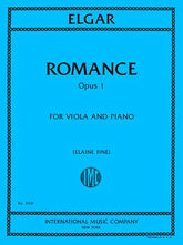 Elgar, Edward - Romance Opus 1 - Viola and Piano - Edited by Fine - International Music Co.