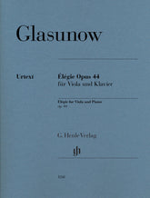 Cover of Glazunov's Elegie, Op. 44, for viola and piano, Henle Edition