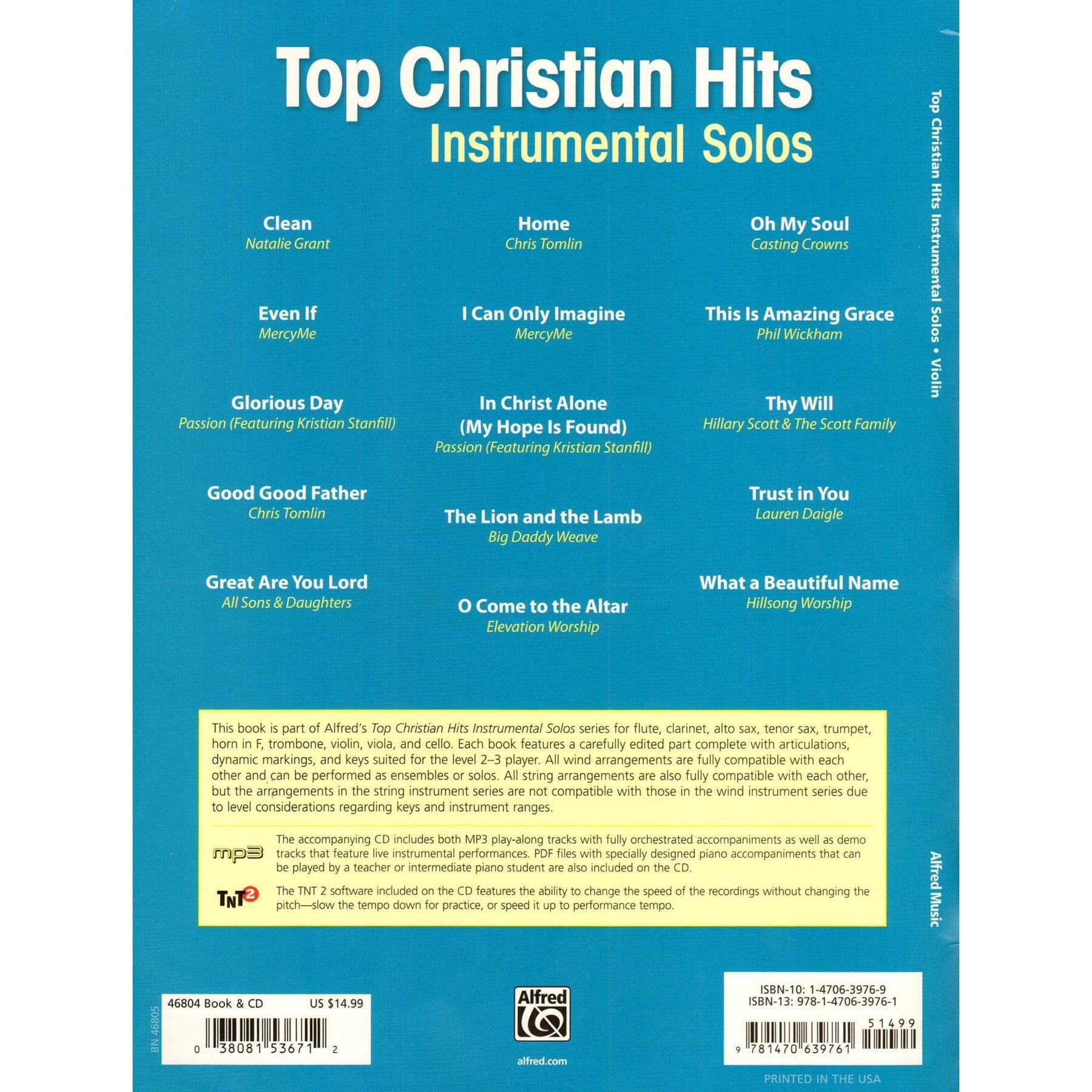Top Christian Hits: Instrumental Solos - Violin Solo w/Accompaniment - Alfred Publishing Co.