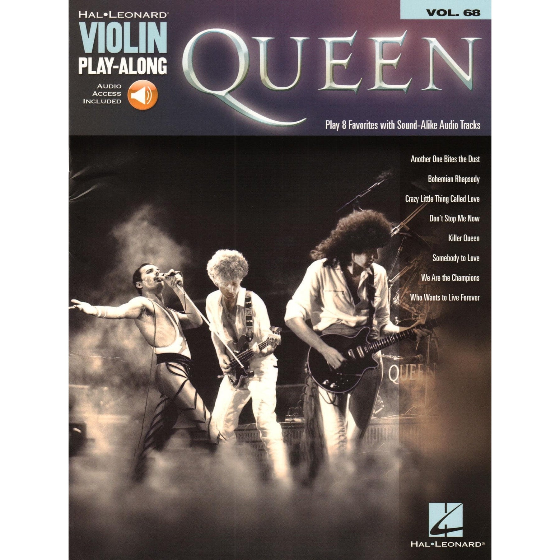 Queen - 8 Favorites - Violin Play-Along Vol. 68 - for Violin with Audio Accompaniment - Hal Leonard