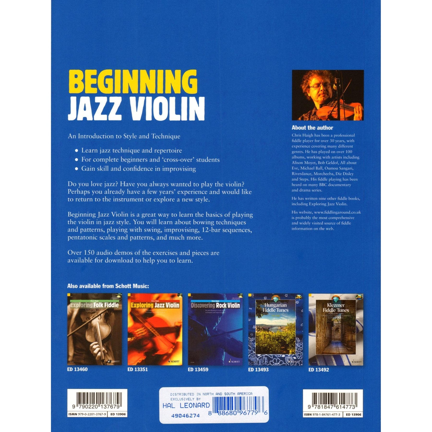 Haigh, Chris - Beginning Jazz Violin: An Introduction to Style and Technique - w/ Online Audio Access - Schott