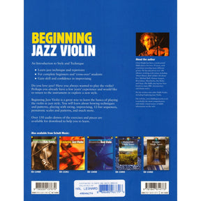 Haigh, Chris - Beginning Jazz Violin: An Introduction to Style and Technique - w/ Online Audio Access - Schott