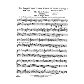 Auer, Leopold - Graded Course of Violin Playing - Book 4 for Violin - edited by Saenger - Fischer Edition