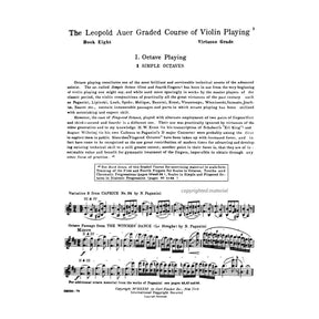 Auer, Leopold - Graded Course of Violin Playing - Book 8 for Violin - edited by Saenger - Fischer Edition