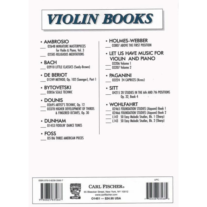Auer, Leopold - Graded Course of Violin Playing - Book 8 for Violin - edited by Saenger - Fischer Edition