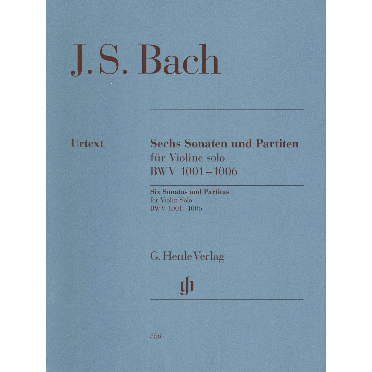Bach, JS - 6 Sonatas and Partitas, BWV 1001-1006 - Solo Violin - edited by Klaus Rönnau and Wolfgang Schneiderhan - G Henle Verlag URTEXT