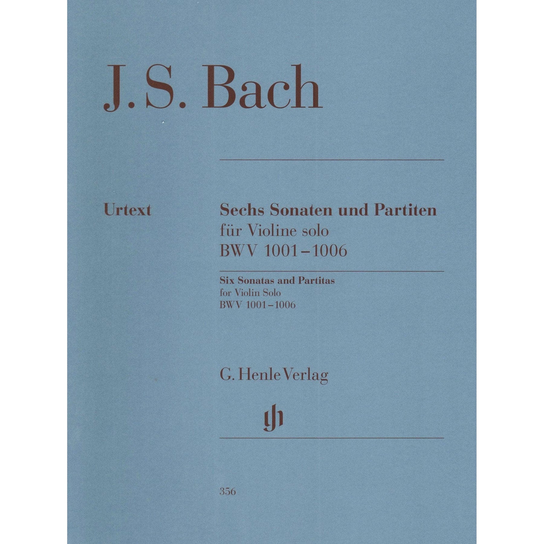 Bach, JS - 6 Sonatas and Partitas, BWV 1001-1006 - Solo Violin - edited by Klaus Rönnau and Wolfgang Schneiderhan - G Henle Verlag URTEXT