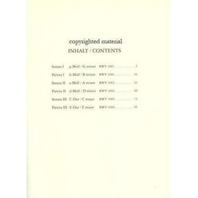 Bach, JS - 6 Sonatas and Partitas, BWV 1001-1006 - Solo Violin - edited by Max Rostal - Edition Peters