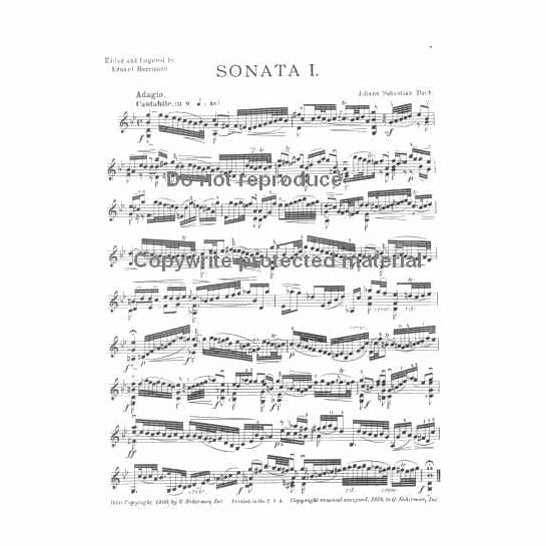 Bach, JS - 6 Sonatas and Partitas, BWV 1001-1006 - Solo Violin - edited by Eduard Herrmann - G Schirmer Edition