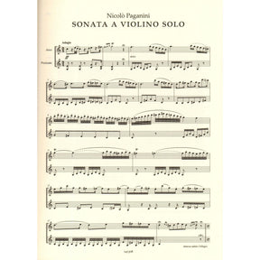 Paganini, Nicolo - Sonata for Solo Violin (Merveille de Paganini, M.S. 6) - Critical Edition by Italo Vescovo - Ricordi