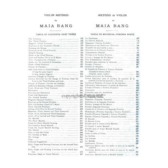 Bang, Maia - Violin Method, Book 3 (English and Spanish Text) - Carl Fischer Edition