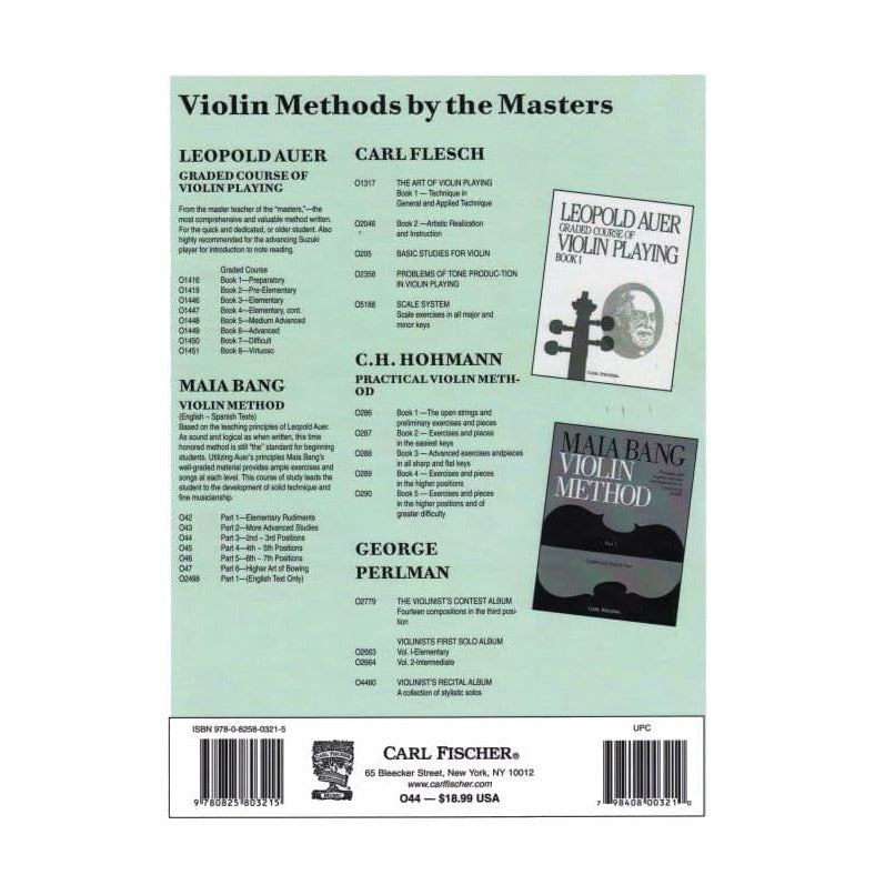 Bang, Maia - Violin Method, Book 3 (English and Spanish Text) - Carl Fischer Edition