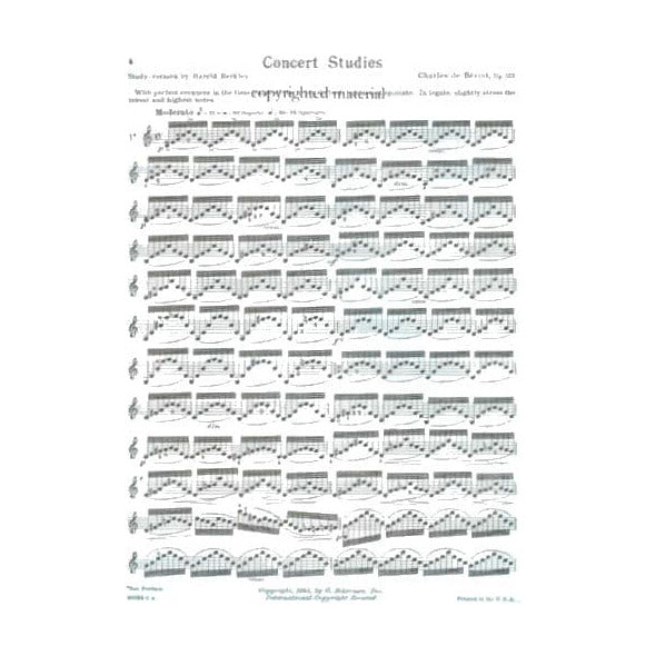 Beriot, Charles De - The First 30 Concert Studies Op 123 for Violin - edited by Berkeley - Schirmer Edition