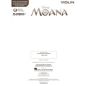 Disney's Moana - Instrument Play-Along - for Violin with Audio Accompaniment - Hal Leonard