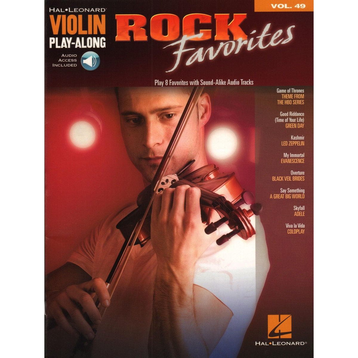Rock Favorites - Violin Play-Along Vol. 49 - 8 Favorites - for Violin with Audio Accompaniment - Hal Leonard