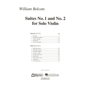 Bolcom, William - Suites No. 1 and No. 2 - for Solo Violin - Edward B. Marks Music Company