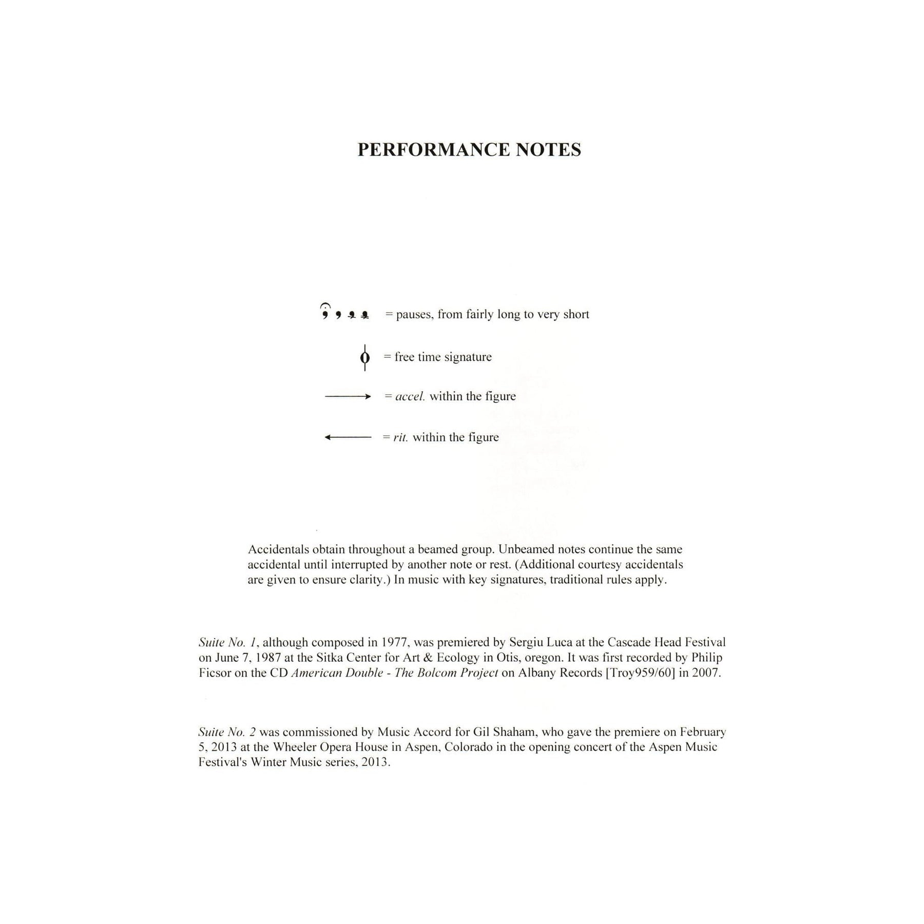 Bolcom, William - Suites No. 1 and No. 2 - for Solo Violin - Edward B. Marks Music Company