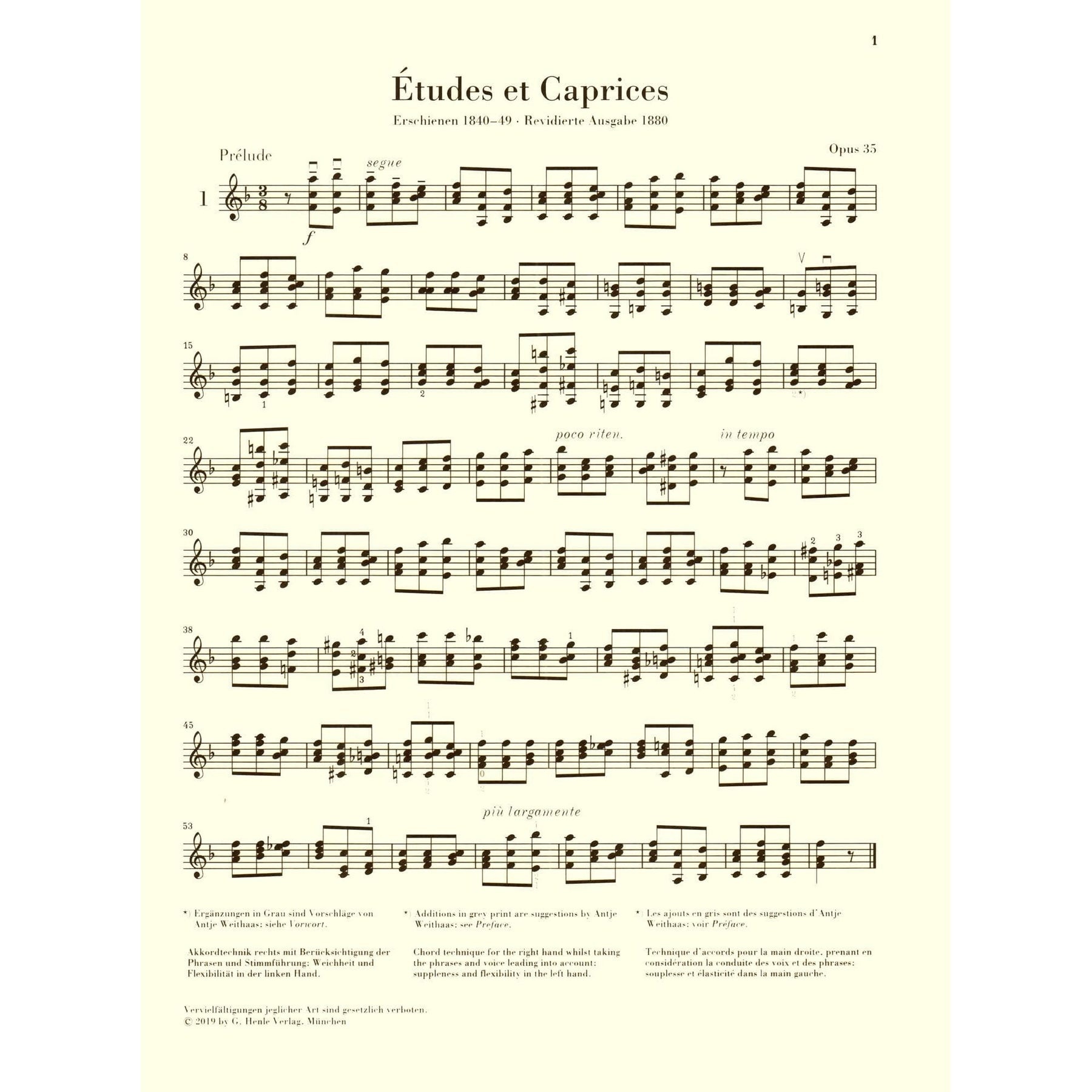 Dont, Jakob - 24 Etudes and Caprices Op 35 - Violin solo - edited by Dominik Rahmer - G Henle Verlag URTEXT