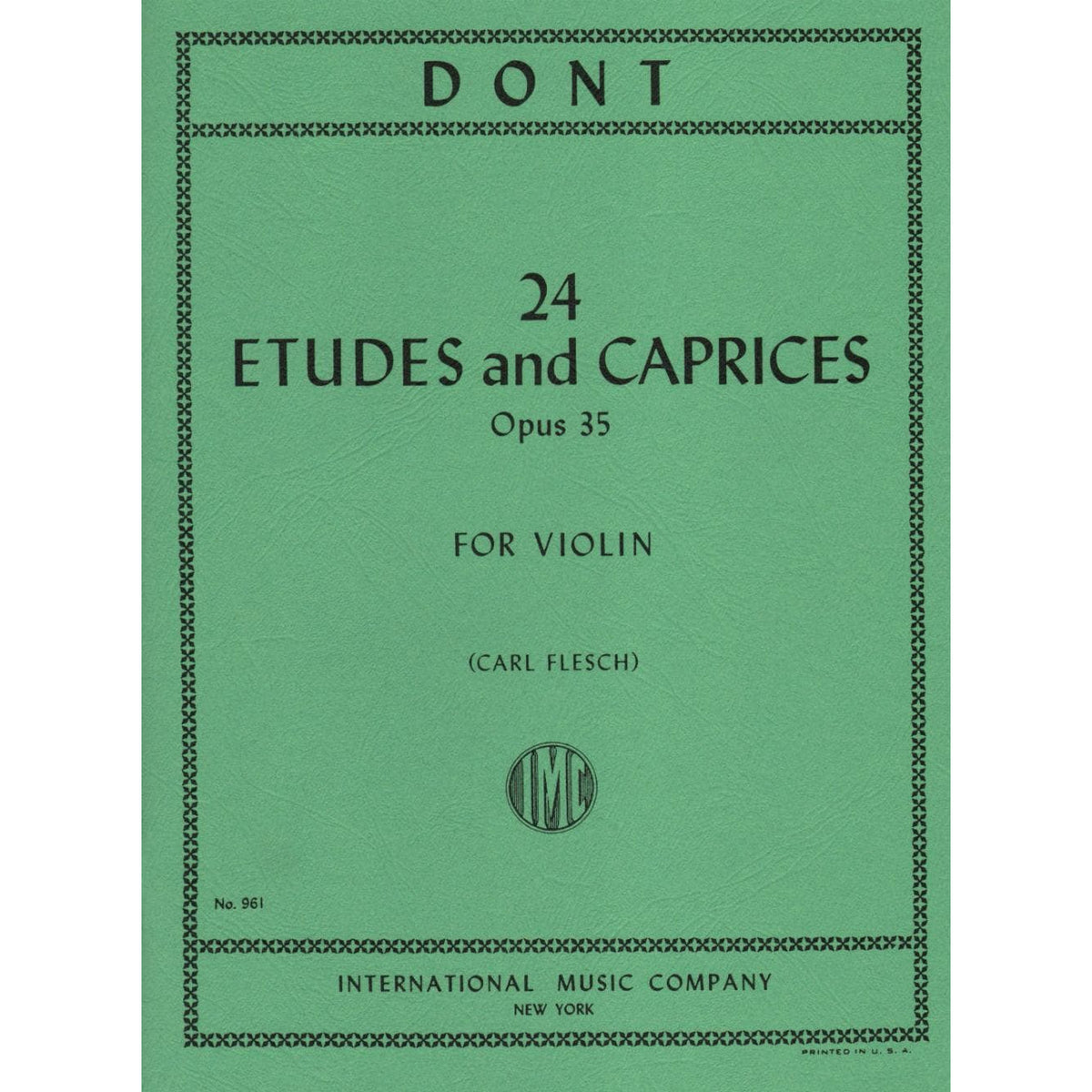Dont, Jakob - 24 Etudes and Caprices, Op 35 - Violin solo - edited by Carl Flesch - International Edition