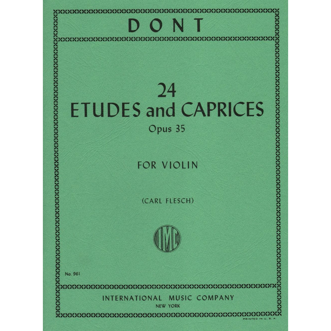 Dont, Jakob - 24 Etudes and Caprices, Op 35 - Violin solo - edited by Carl Flesch - International Edition