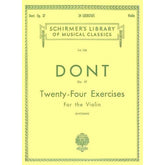 Dont, Jakob - 24 Studies, Op 37 - Violin solo - edited by Louis Svecenski - Schirmer Edition