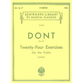 Dont, Jakob - 24 Studies, Op 37 - Violin solo - edited by Louis Svecenski - Schirmer Edition