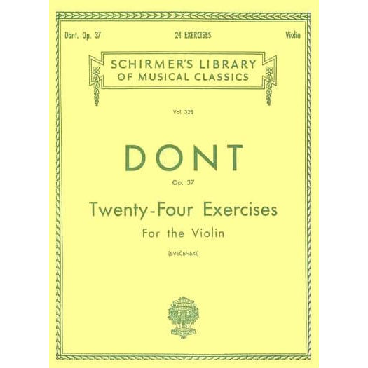 Dont, Jakob - 24 Studies, Op 37 - Violin solo - edited by Louis Svecenski - Schirmer Edition