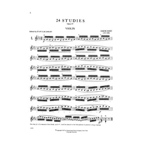 Dont, Jakob - 24 Studies, Op 37: Preparatory to Kreutzer and Rode Studies - Violin solo - edited by Ivan Galamian - International Edition