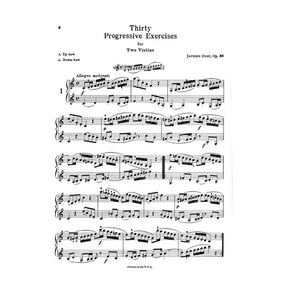 Dont, Jakob - 30 Progressive Exercises, Op 38 - Violin solo (with optional 2nd Violin accompaniment) - Kalmus Edition