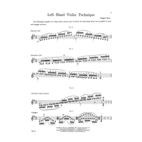 Ricci, Ruggiero - Left Hand Violin Technique - published by G Schirmer