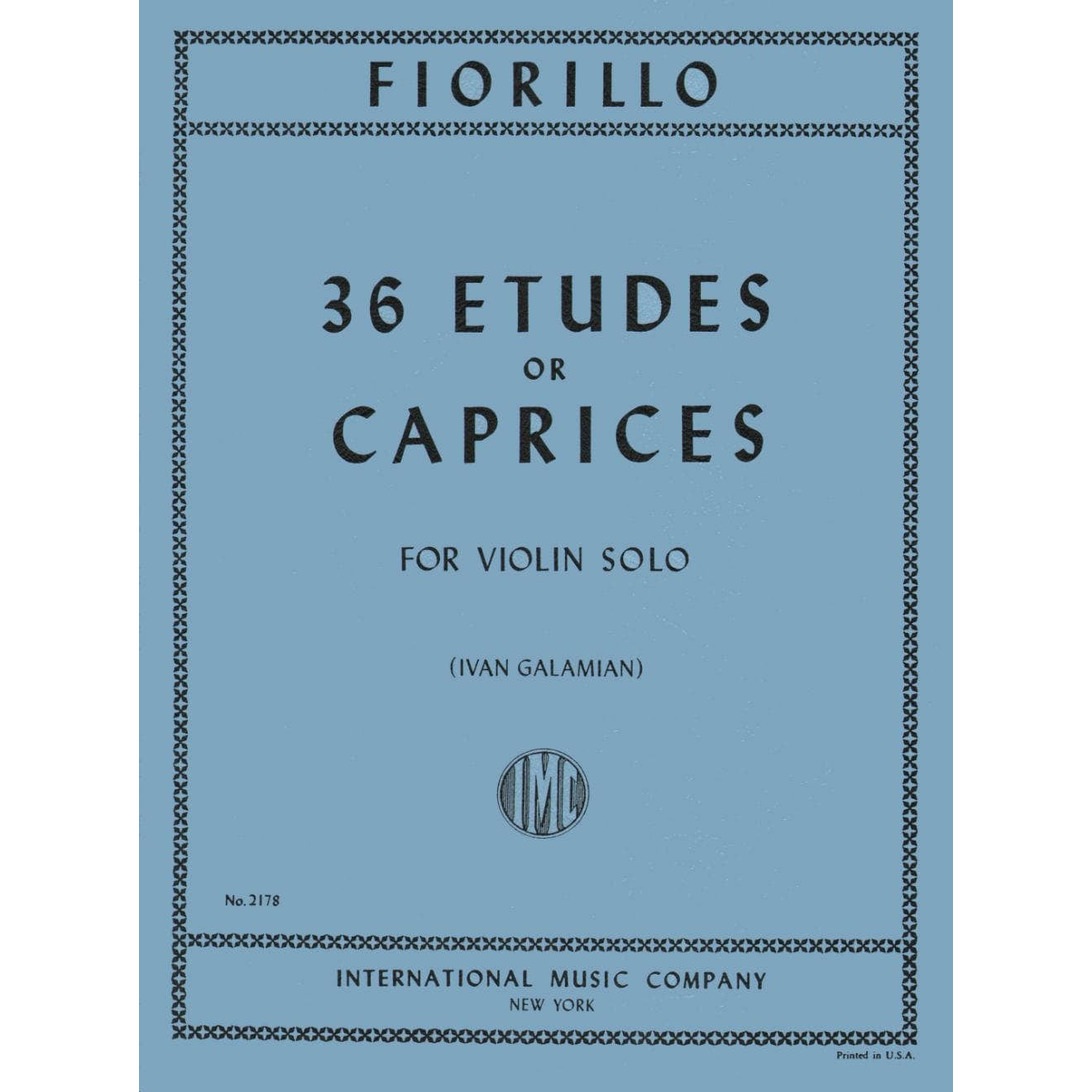 Fiorillo, Federigo - 36 Etudes or Caprices - Violin - edited by Ivan Galamian - International Edition