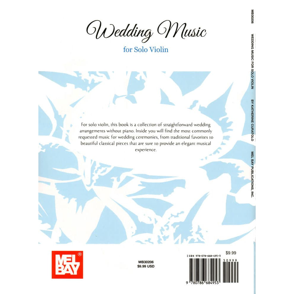 Curatolo, Katherine - Wedding Music for Solo Violin - Mel Bay
