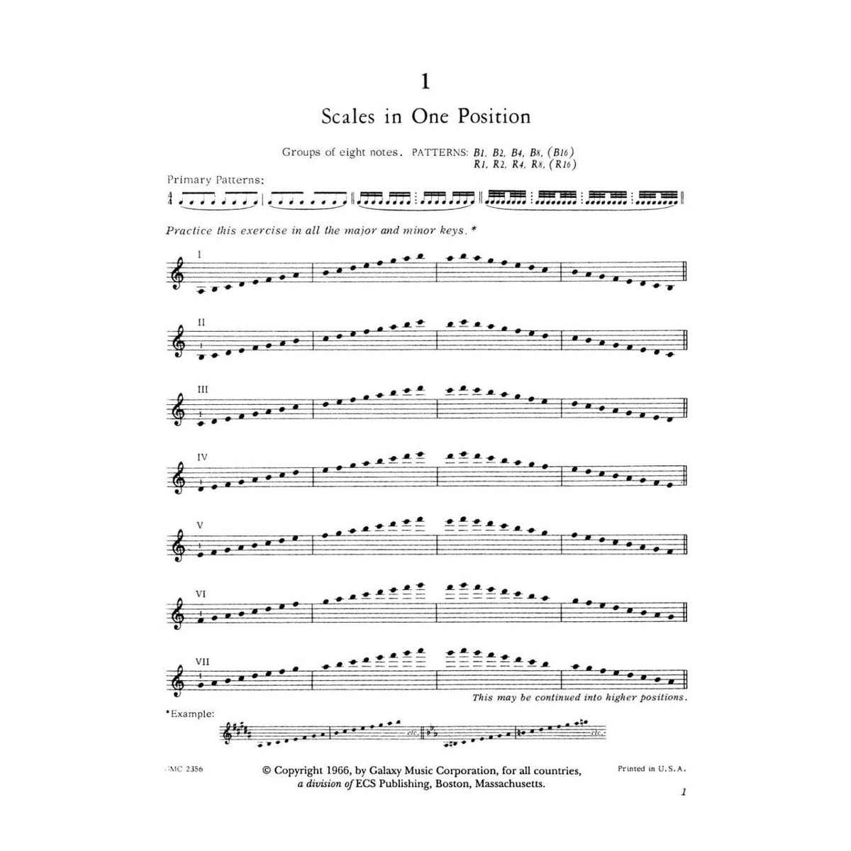 Galamian/Neumann - Contemporary Violin Technique, Book 1 - Galaxy Edition