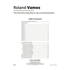 Vamos, Roland - The Violinist's Daily Warm Ups and Scale System - Carl Fischer