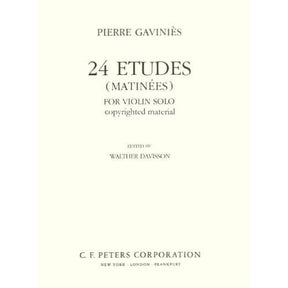 Gaviniès, Pierre - 24 Etudes (Matinées) - Violin solo - edited by Walther Davisson - Edition Peters