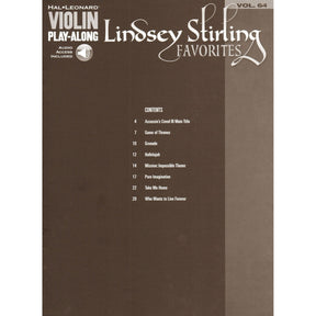 Lindsey Stirling Favorites - Violin Play-Along Vol. 64 - for Violin with Audio Accompaniment - Hal Leonard