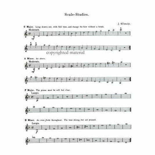 Hrimaly, Jan - Scale Studies for the Violin - Kalmus